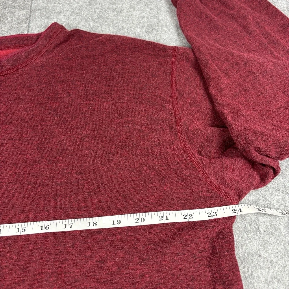 LL Bean River Driver Shirt Men XL Reg Red Henley Wool Blend Base Layer 14624 - Picture 5 of 5
